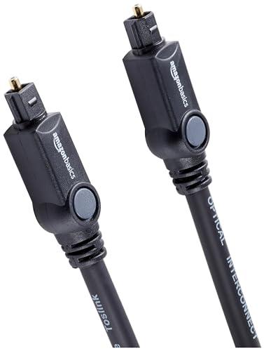 Amazon Basics Cavo audio ottico digitale Toslink, 1.83 m, Nero