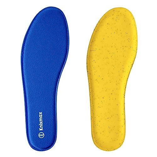 Knixmax Donna Uomo Solette in Memory Foam Inserti per scarpe Comfort Assorbimento degli urti Imbottitura per il supporto del piede Suole interne Schiuma morbida Blu navy 40EU