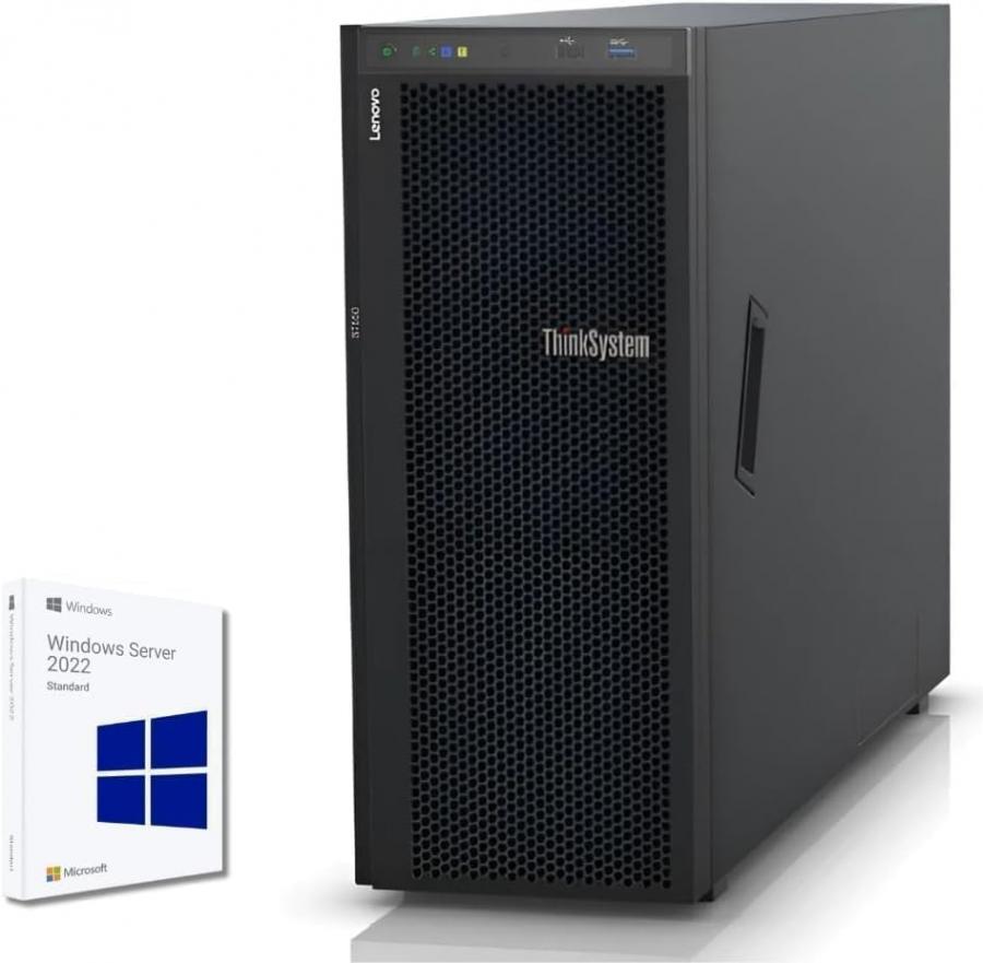 Lenovo SERVER TOWER THINKSYSTEM ST550 XEON Silver 4208 Fino a 3.20ghz 2x 1 Tera SSD - 1X 750W - Win Server 2022 Standard Garanzia 36 Mesi (32 GB RAM)