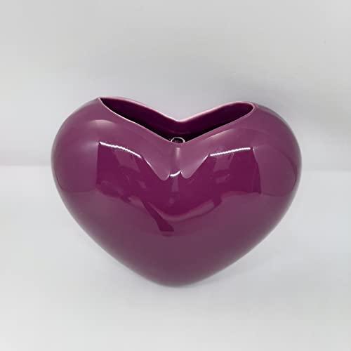Umidificatore per termosifone in ceramica a forma di cuore - ottima idea regalo (VIOLA)