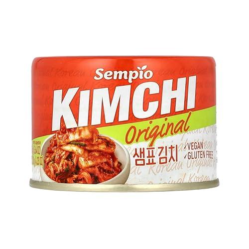 Kimchi in Scatola Sempio (Originale, 160g) - Autentico Cavolo Cappuccio Coreano in Scatola. Vegano, Non OGM