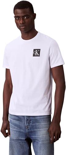 Calvin Klein Uomo T-Shirt Maniche Corte Gradient Monogram Logo in Cotone, Bianco (Brilliant White), M