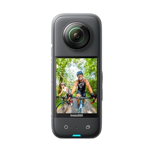 Insta360 X3, Action cam a 360° impermeabile con adesivi, sensore da 1/2