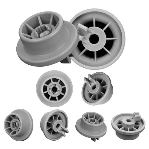 8 Pezzi Ruote Cestello Lavastoviglie Universale Ricambi Lavastoviglie Ruote per Carrello Lavastoviglie Cestello Compatibile con Bosch & Siemens Lavastoviglie | Modello 165314