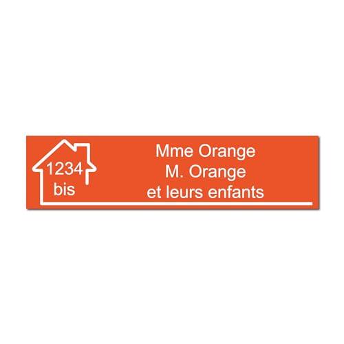 Mygoodprice - Targhetta incisa con nome e numero autoadesiva per cassetta delle lettere, 10 x 2,5 cm, personalizzabile, da 1 a 3 righe