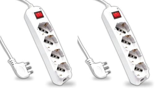 V-TAC Ciabatta Multipresa Elettrica con Interruttore e Cavo da 1,5 Metri - 4 Prese 10/16A Bipasso + Shuko - Spina 16A - Presa Elettrica per Casa, Ufficio, Negozio - Colore Bianco