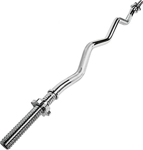 G5 HT SPORT Bilanciere CURL Cromato 120 cm [ Diametro Carico 25 mm] Impugnatura Antiscivolo | Chiusura a Vite | Carico Max130 kg