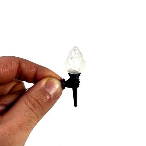 Fiaccola, torcia per presepi e diorami con microlampada, luce a tua scelta 12V - DL152