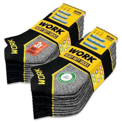 SOXCO 10 paia calze lavoro uomo corti estive rinforzate calzini donna corte WORK Socks