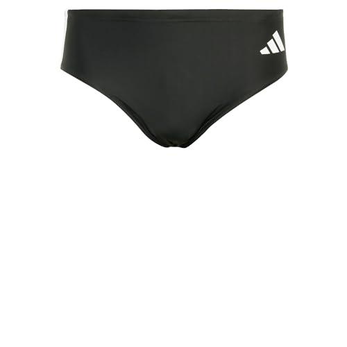 adidas Uomo 3 Stripes Swim Trunks, Black/White, L