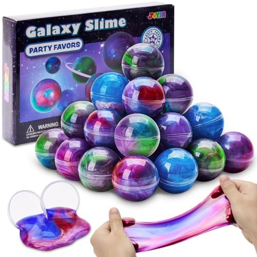 JOYIN Kit Slime (verde), 24 confezioni di palline Galaxy Slime Party Favours - Kit Slime per ragazze e ragazzi, non appiccicoso, senza macchie, per alleviare lo stress