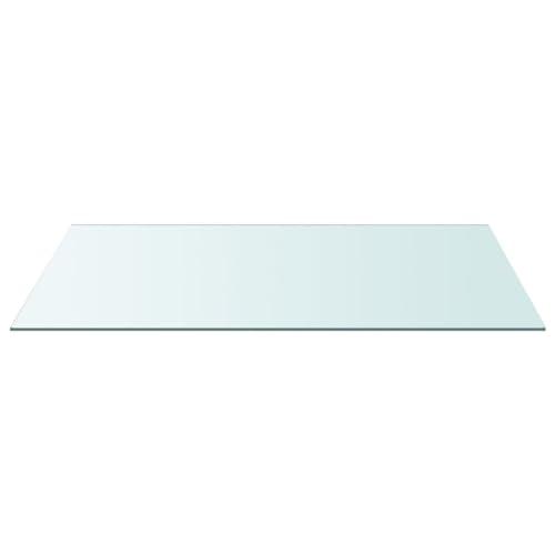 vidaXL Piano Tavolo Trasparente 50x100 cm Vetro Temperato