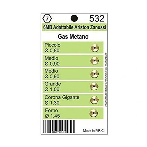 UGELLI GAS METANO CUCINE UNIVERSALI 6MB 5PZ 532