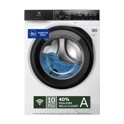 Electrolux Lavatrice Frontale Serie 700 SteamCare EW7F410Y, 10 kg, Classe A, Vapore Refresh 25 min – Risparmia fino al 96% d’acqua, QuickCare 59 min, SensiCare+, CareDrum XL, Connettività App