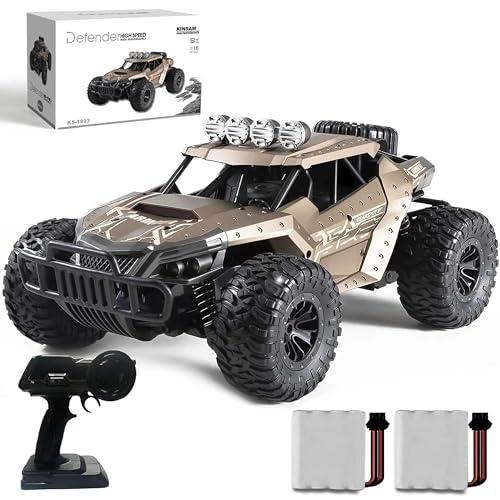 KINSAM Macchina Telecomandata,1/16 Macchinine Giocattolo per Bambini per 6-12 Anni, 20Km/h Macchina Telecomandata per Bambini,Auto Telecomandata 2 Batterie,2.4Ghz Rc Drift Car,Camion Telecomandato