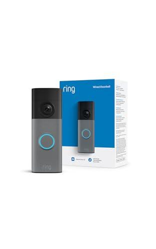 Ring Videocitofono cablato (Video Doorbell Wired) (ultimo modello) | Campanello con videocamera | Retinal 2K, zoom avanzato 6x | Prova gratuita di 30 giorni del piano di abbonamento Ring