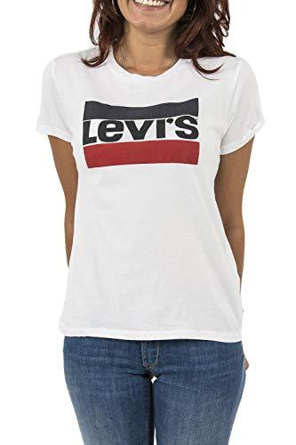 Levi's The Perfect Tee, T-Shirt Donna, Sportswear Logo White, XS