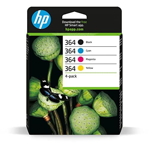 HP 364 Multipack N9J73AE Cartucce Originali da 1150 Pagine, per Stampanti a Getto di Inchiostro Photosmart B210c, B110c, B110e, B8550, 7520, DeskJet 3520, 3522, 3524, Nero e Tricromia