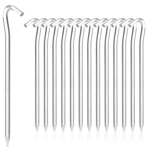 Picchetti per tenda robusti per attività all'aperto: 14 picchetti tenda da 18 cm, picchetti giardino，picchetti campeggio in alluminio per terreni duri, ideali per giardino, pesca e tende.
