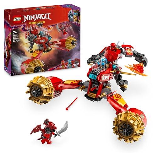 LEGO NINJAGO Mech Storm Rider di Kai - 2 Veicoli Trasformabili in Figura Snodabile e Moto Giocattolo, Set con 3 Minifigure e Armi, Giochi per Bambini e Bambine da 7 Anni da La Rivolta dei Draghi 71830