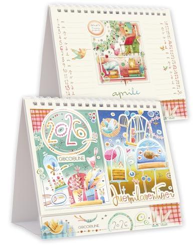 Calendario da Tavolo Goccioline Piramide By Akena Anno 2026 16,5x14,5cm. GO26PI