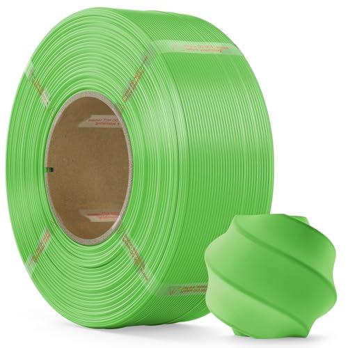 MarsWork Filamento PLA 1,75 mm, Refill Filamento Stampante 3D, Precisione Dimensionale 1.75 +/- 0.02mm Compatibile con la Bobina Riutilizzabile di Bambu Lab, 1kg Verde Erba