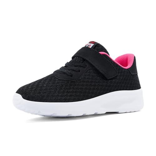 Generisch Sneakers da ragazza, leggere, traspiranti, slip on scarpe da corsa per bambini, comode scarpe da ginnastica con suola morbida, rosa intenso, 39 EU