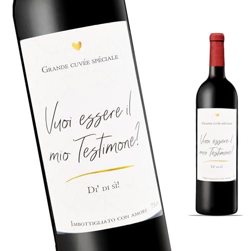 FunFest - Set da 2 Etichette Bottiglia di Vino Testimone - 