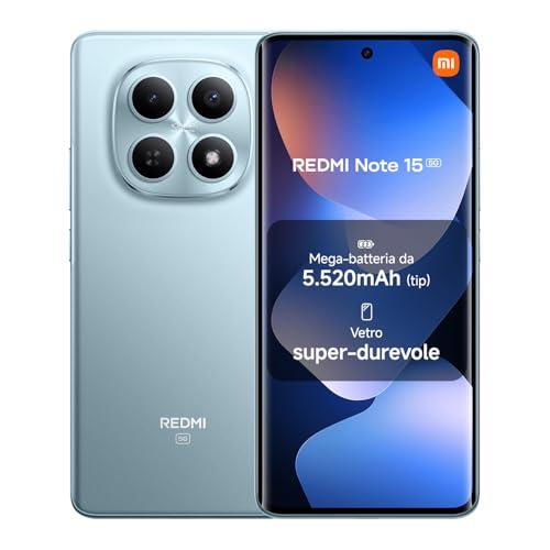 XIAOMI REDMI Note 15 5G, Smartphone 8+512GB, Blu Ghiacciaio Resistenza IP65