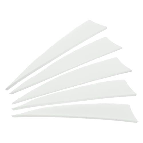 PATIKIL Palette per Frecce 50pz 100mm Freccia Turchia Piuma Tacchino Fletch Ala Destra Piumaggio Bianco per Tiro al Bersaglio Fai da Te