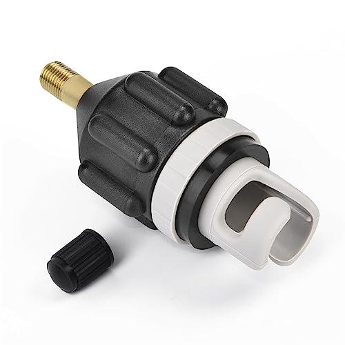 JEEZAO Adattatore per Pompa Gonfiabile per Barche SUP Schrader Standard Adattatore per Pompa Pneumatica ad Aria Compressa Piastra Attacco Razze (Nero)