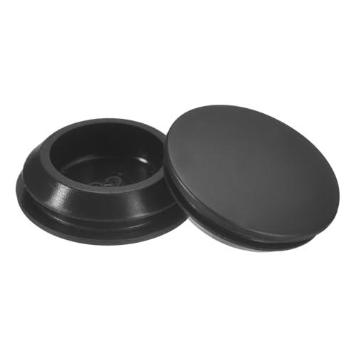 QUARKZMAN 8pz Tappi in Silicone, Tappi a Scatto Rotondi in Gomma per Foro 22-24mm, Tappi per Fori Impermeabili Tappo Foro Tubo Metallico, Cappucci Estremità Mobili, Tappo in Gomma Nero