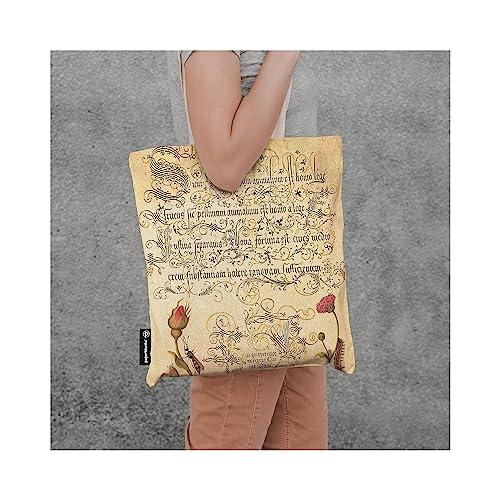 Paperblanks - Flemish Rose - Mira Botanica - Canvas Bag: Canvas Bag, interior zippered pocket, holds up to 7 kilos