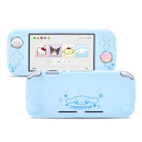 Kuitmor Custodia per Switch Lite, Copertura Protettiva in Silicone Morbido, Protezione Antigraffio Compatibile con Switch Lite 2019 con 2 Cuscinetti Joystick - DEG