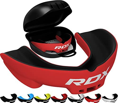 RDX Paradenti Boxe, Paradent per Gli Sport da Unisex Combattimento, Rugby, Football Americano, Kick Boxing, Muay Thai, Karate e MMA, Ideale Facilmente Adattabile con Custodia, Adulti sopra i 12 Anni
