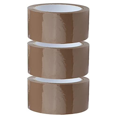 Crimson Starfish 3 x Rotoli Di Nastro Adesivo Marrone 48mm x 66m | Nastro Per Imballaggio Per Pacchi, Scatole, Spedizioni, Traslochi | Nastro Adesivo Per Pacchi & Nastro Adesivo Trasparente