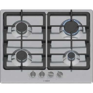 Bosch PGP6B5K90, Serie 4, Piano Gas, 4 Fuochi, 60 cm, Inox
