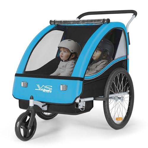 Tiggo VS 50202-03 - Passeggino e rimorchio per bicicletta 2 in 1, blu
