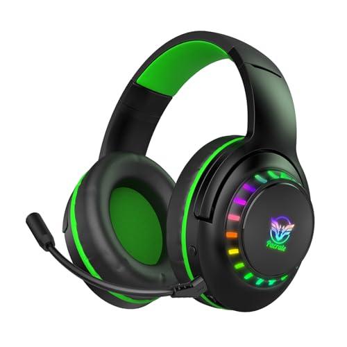 Pacrate 2.4 GHz Cuffie Gaming Wireless per PS5 PS4 PC Mac Switch, Cuffie Wireless Bluetooth con Microfono Rimovibile con Cancellazione del Rumore, 3.5mm Cuffie PS5 per Serie Xbox