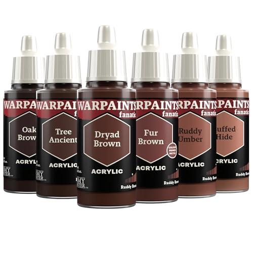 The Army Painter, Warpaints Fanatic Flexible Triad: Ruddy Browns, 6x18 ml Colori Acrilici - Colori modellismo per Miniature Dnd e Warhammer 40k