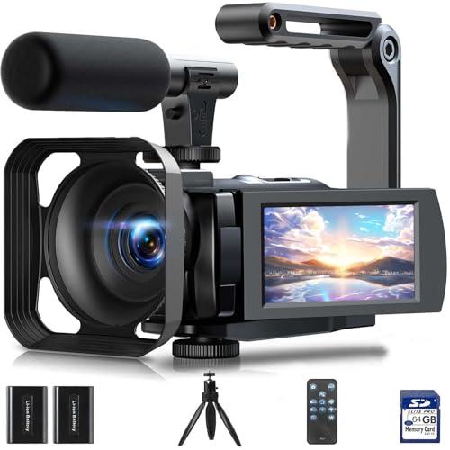 Videocamera 5K 56MP WiFi 16X Zoom Digitale con IR Visione Notturna Vlogging Camera, 3.0