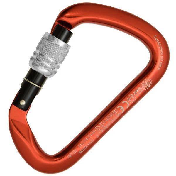Kong. Large Multiuse Screw Sleeve. Moschettone in Alluminio. Sistema Keylock, Apertura Extra-Large. Arrampicata e Alpinismo. Made in Italy. CE EN 12275 CE EN 362/B UIAA. 27 kN di carico. Peso 73g.