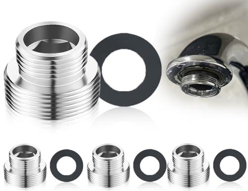 ZoeTekway 3 pezzi adattatore rubinetto per rubinetto filtro acqua, filetto maschio M18 a M22, adattatore filetto ottone rubinetto con guarnizione in gomma