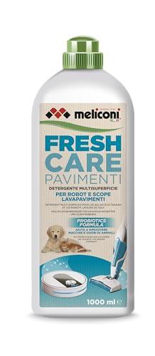 Meliconi FRESH CARE, Detergente Lavapavimenti Naturale ed Ecologico per Robot e Scope Elettriche, Formula Probiotica Anti-Odore per Cani e Gatti, Efficace su Tutte le Superfici