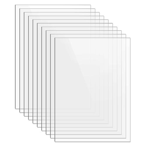 Szaboviktoria 10 Pieces 10 X 15 cm Pannelli Plexiglass 1mm, Vetro Sintetico Trasparente, Fogli Plexiglass Trasparente, Per Cornici, Pittura
