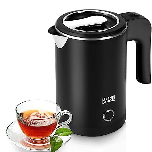 LEBENLANG Bollitore elettrico piccolo in Acciaio Inossidabile - Risparmio Energetico 600W & Portatile 0,5L I Mini Bollitore Elettrico inox Bollitori Acqua Teiera da Viaggio Electric Kettle