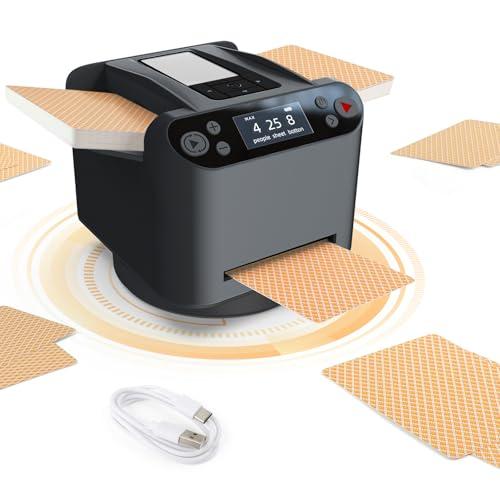 TGHongKy Distributore di Carte con Mescolatori di Carte Automatici 2 in 1,Mescolatori di Carte Automatici 2 in 1,Macchina per Giochi di Carte Rotante a 360°con Telecomando per UNO/Poker (Nero)