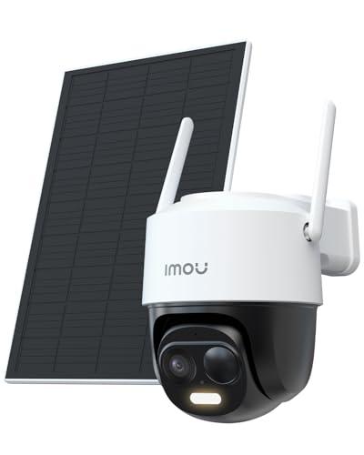 Imou 2K Telecamera da Esterno WiFi Senza Fili Solare con Batteria 5000mAh, Telecamera Solare Esterna 360° PTZ, 2.4GHz, Rilevamento PIR/Veicoli, Visione Notturna a Colori, IP65, Modalità Privacy