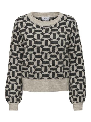 MAGLIE Donna ONLY 15268015 GEO LIGE OATMEAL