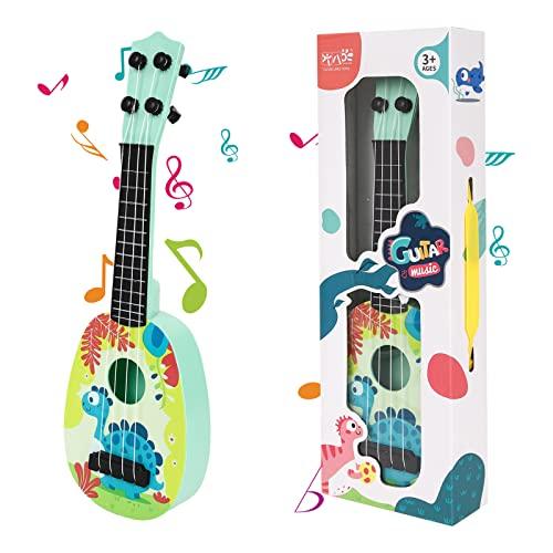 37cm Giocattolo per Chitarra Ukulele per Bambini con 4 Corde Regolabili,Giocattoli Educativi di Apprendimento Mini Chitarra per Bambini Principianti Ragazzi Ragazze Regalo (Style-B)